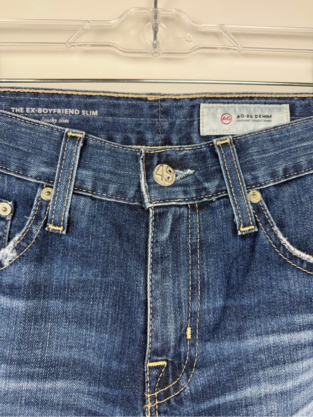 AG Adriano Goldschmied The Ex-Boyfriend Slim Jeans in 12Y Wash, Size 26R - Picture 7 of 15
